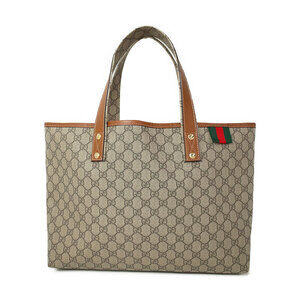 Gucci handbag beige brown GG canvas tote bag